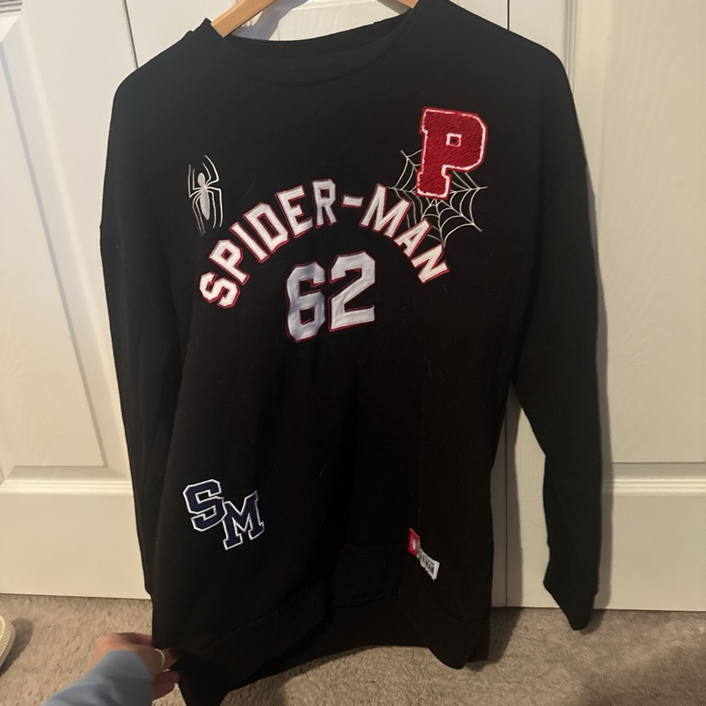 Marvel Spider-Man Black Crewneck Sweater